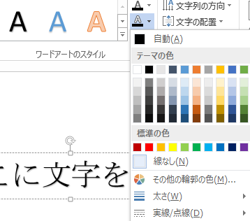 ワードアートの説明